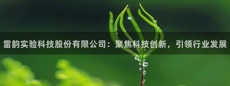 意昂3集团：雷韵实验科技股份有限公司：聚焦科技创新，引领行业