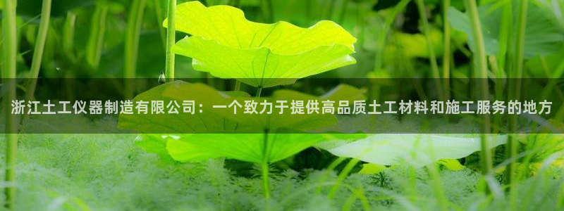 意昂3娱乐代理怎么样：浙江土工仪器制造有限公司：一个致力于提