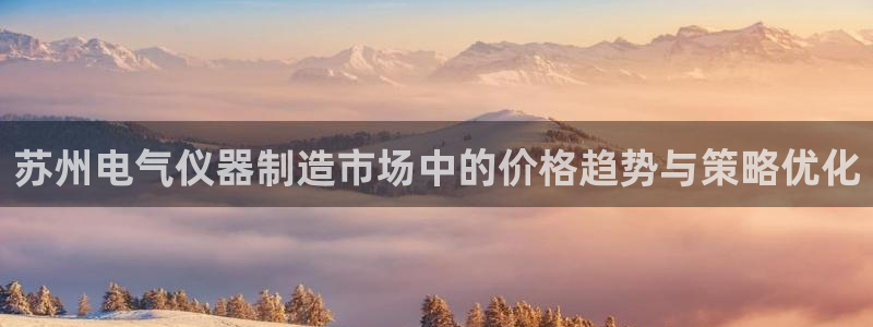 意昂体育3联系电话：苏州电气仪器制造市场中的价格趋势与策略优